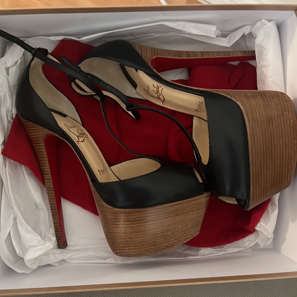 Christian Louboutin t-strap pumps